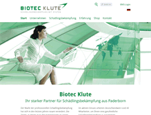 Tablet Screenshot of biotec-klute.de